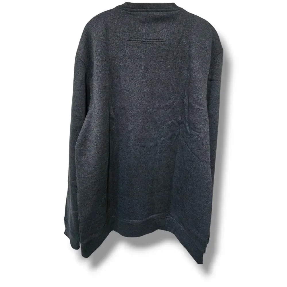 Izod men's black advanced performance stretch jasper fleece crewneck Sweater xl